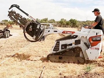 Mini Skid Steer Trencher converted